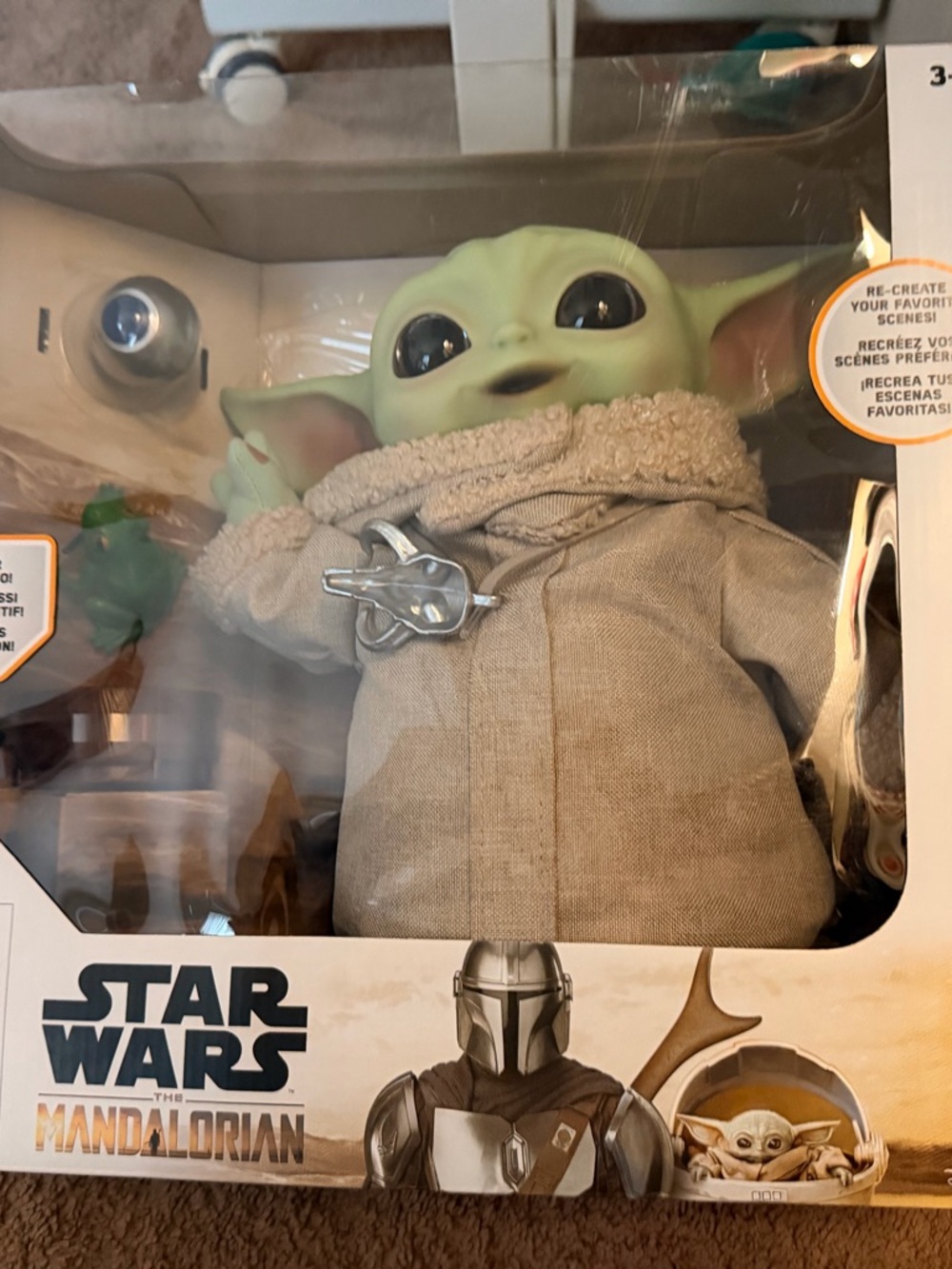 Mattel Grogu Plush Toy - Green and Tan
